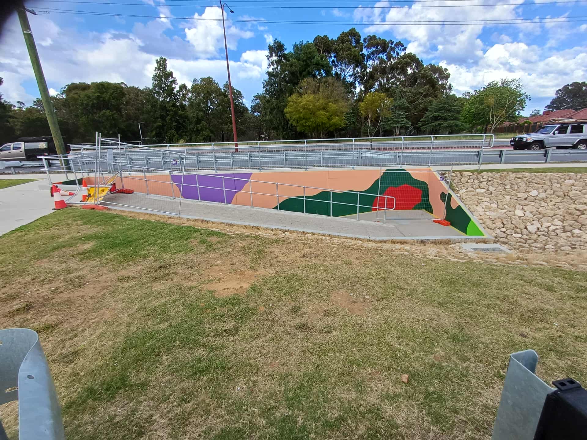 Beginning of mural painting