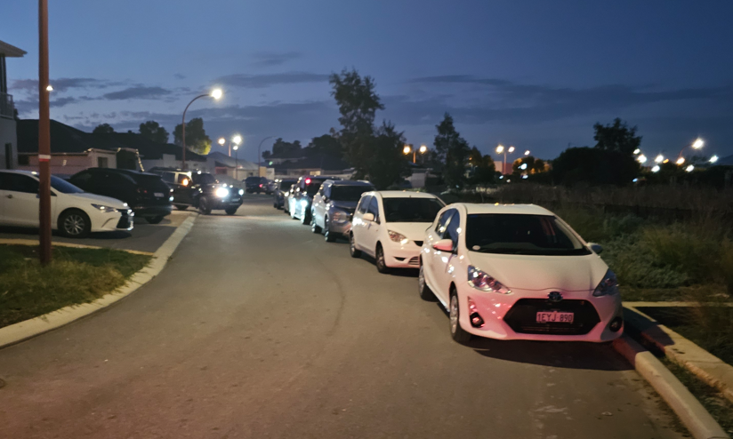 Example of improper parking around Nicholson Road and Shreeve Road