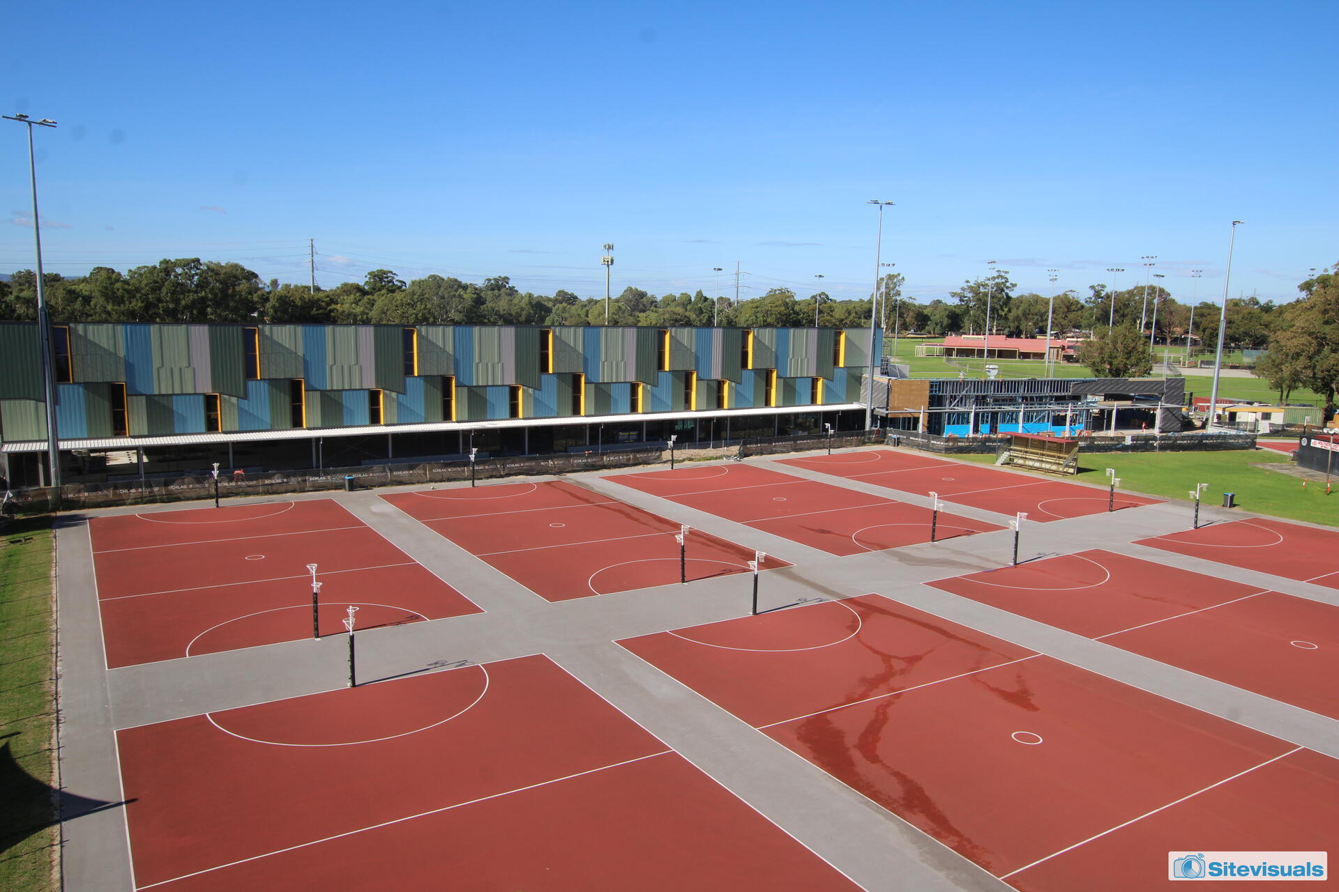 Progress photo showing the LISC centre in early April - nearly complete