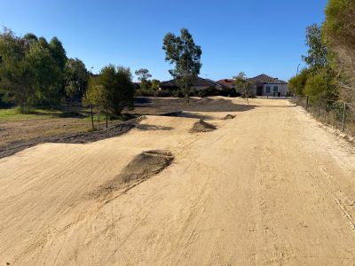 Pee wee track made from limestone